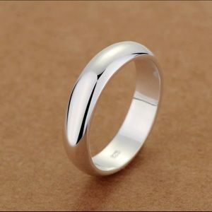 Sterling Silver Multi Gender Band Ring